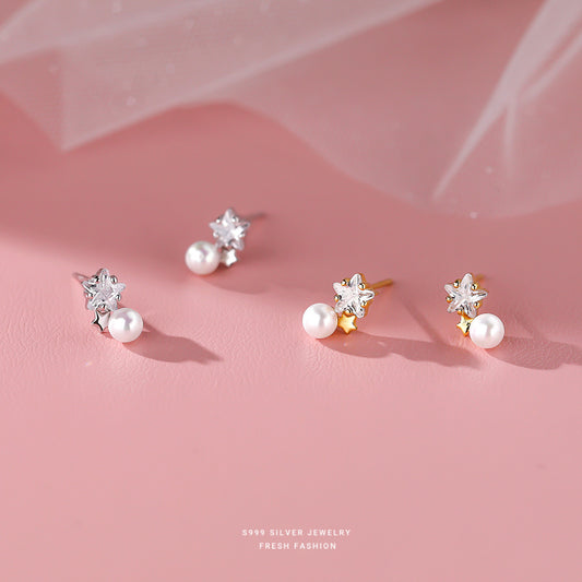 C廠 韓國韓版圓珠星星S999純銀耳環 批發 折扣@洽客服 25.10.W3「E3372」