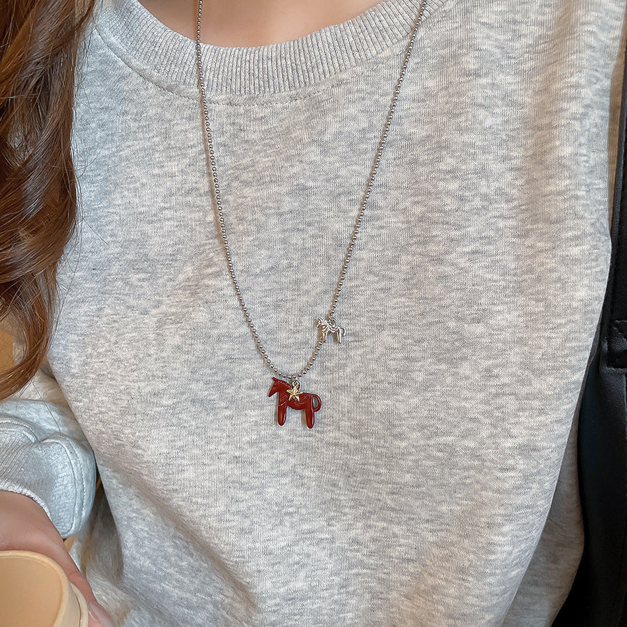 A2廠 韓國韓版小馬星星項鍊 批發 折扣@洽客服 25.10.W3「HN9998」