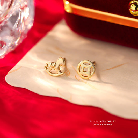 C廠  S925純銀｜ 馬上有錢耳環 批發 折扣@洽客服 26.01.W2「E6060」