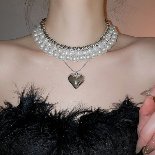 A2廠 韓國韓版愛心吊墜珍珠項鍊 批發 折扣@洽客服 25.12.W3「HN10709」