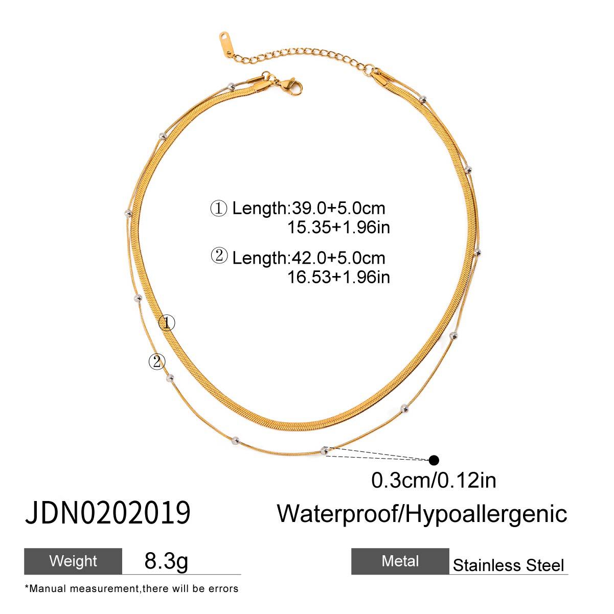 B廠 歐美款 LAYLA 鈦鋼鍍18K金項鍊 25.06.W2「JDN0202019」