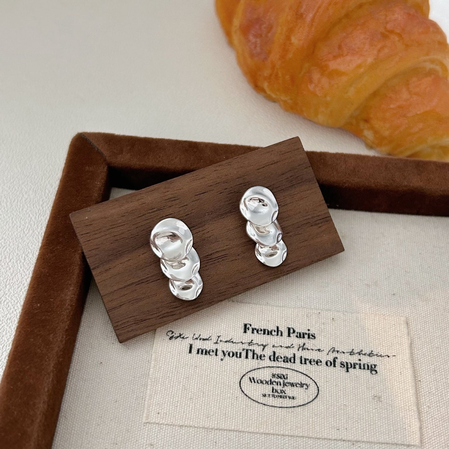 C3廠 韓版重工捶紋圓片S925純銀耳環 批發 折扣@洽客服 25/11.W4「hes422」