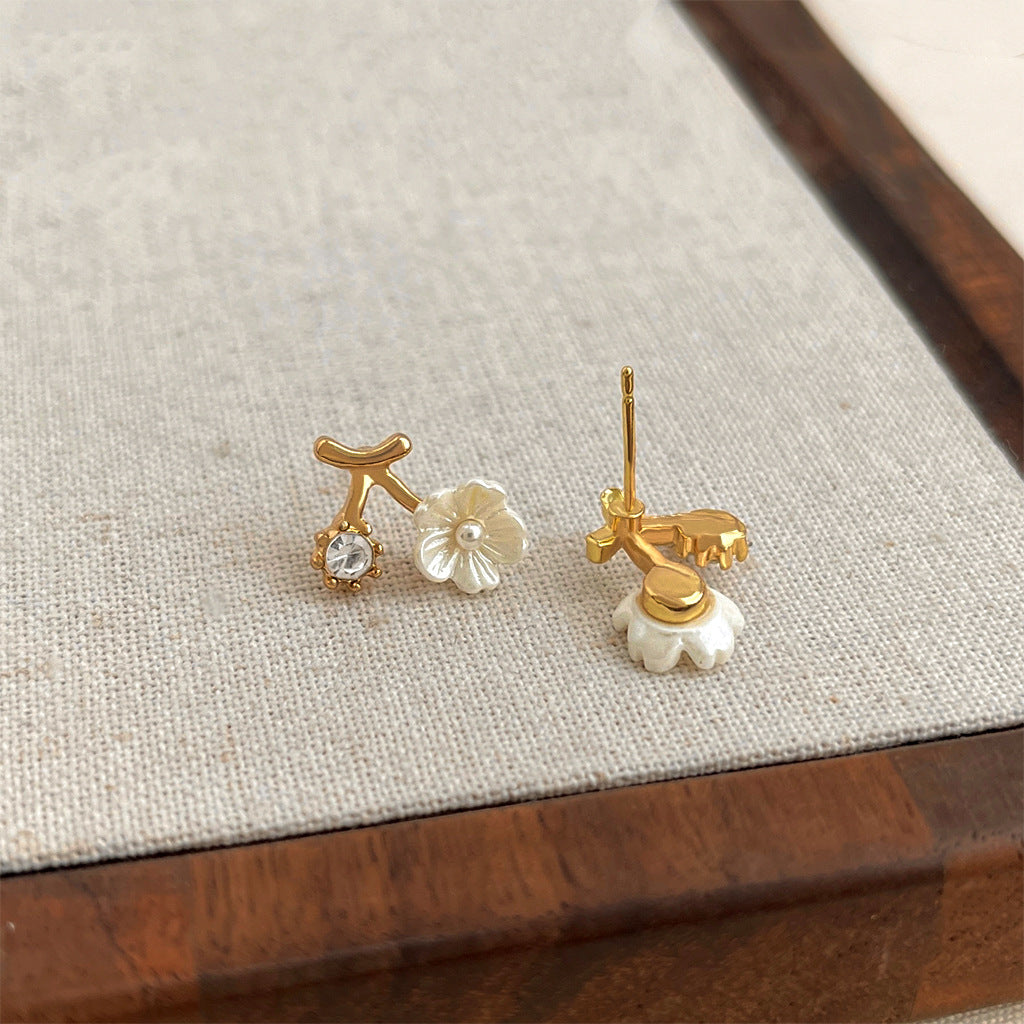 A廠 日韓款簡約花朵銀針耳環批發 折扣@洽客服 26.04.W3「A883」