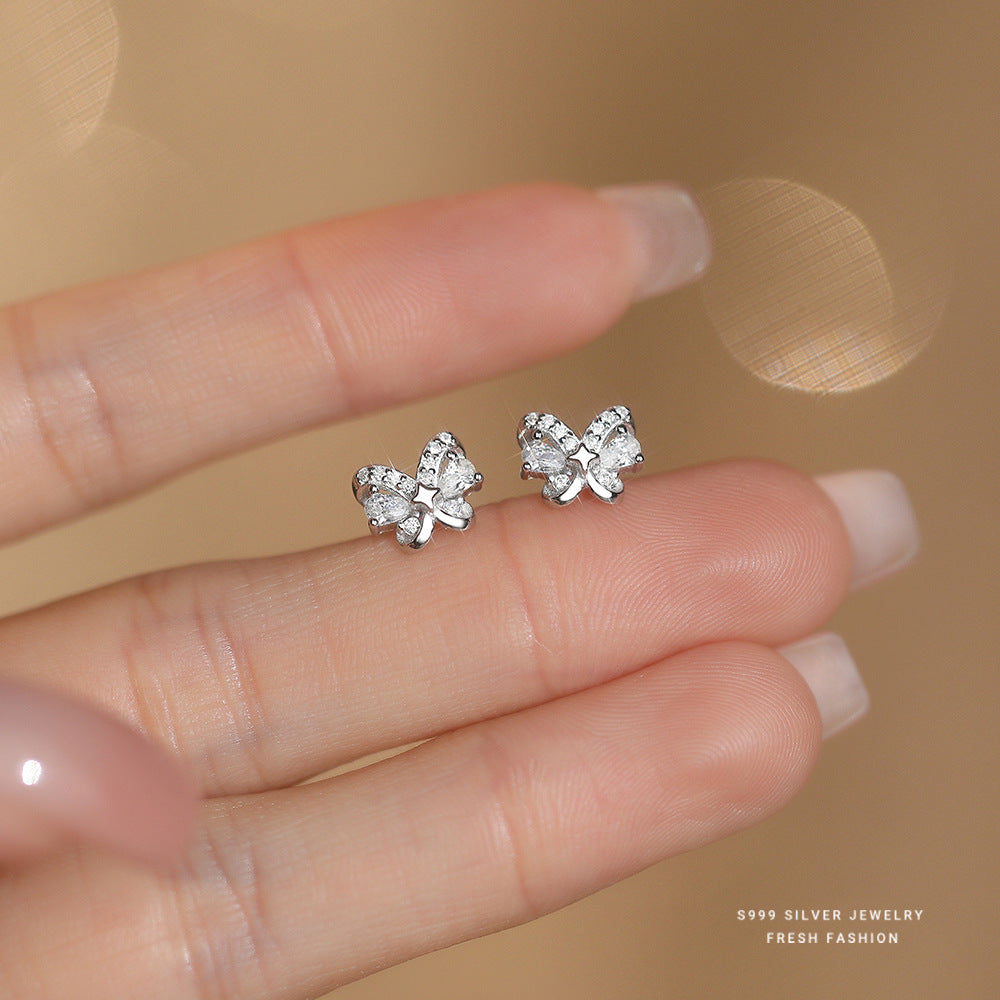 C廠 韓國韓版時尚精緻蝴蝶S999純銀耳環 批發 折扣@洽客服 24.11.W2「E5770-999」