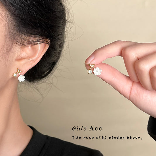 A廠 日韓款簡約花朵銀針耳環批發 折扣@洽客服 26.04.W3「A883」