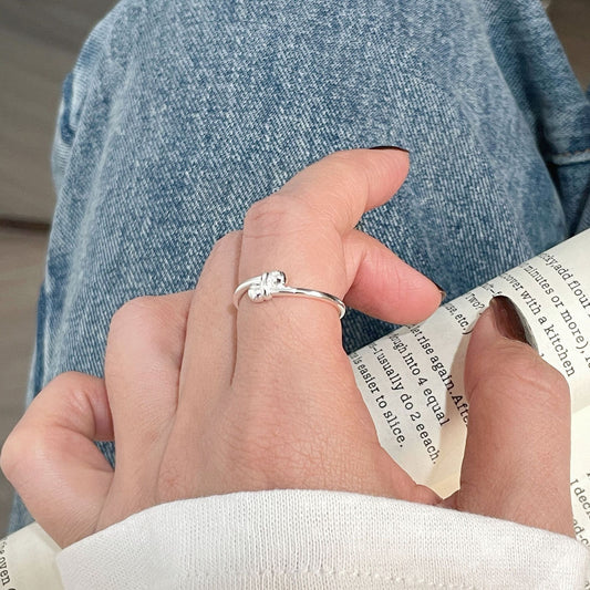 C2廠 韓系限量款圓球珠珠開口S925純銀戒指批發 折扣@洽客服 26.03.W3「XSR1072」