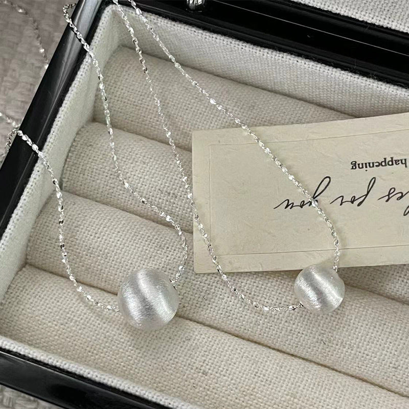 C2廠 韓國韓版磨砂原子S925純銀項鍊 批發 折扣@洽客服 25.11.W3「SN3421」