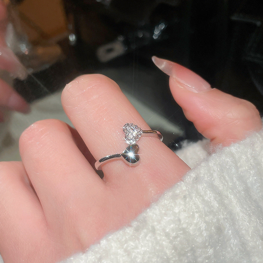 A2廠 韓國韓版鋯石愛心銅鍍18k真金開口戒指 批發 折扣@洽客服 26.02.W3「HR2933」