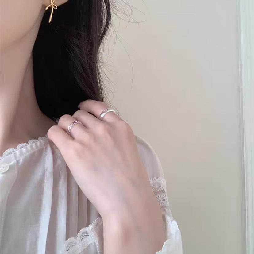 C2廠 韓國韓版鏤空愛心S925純銀戒指 批發 折扣@洽客服 25.11.W3「SR1190」