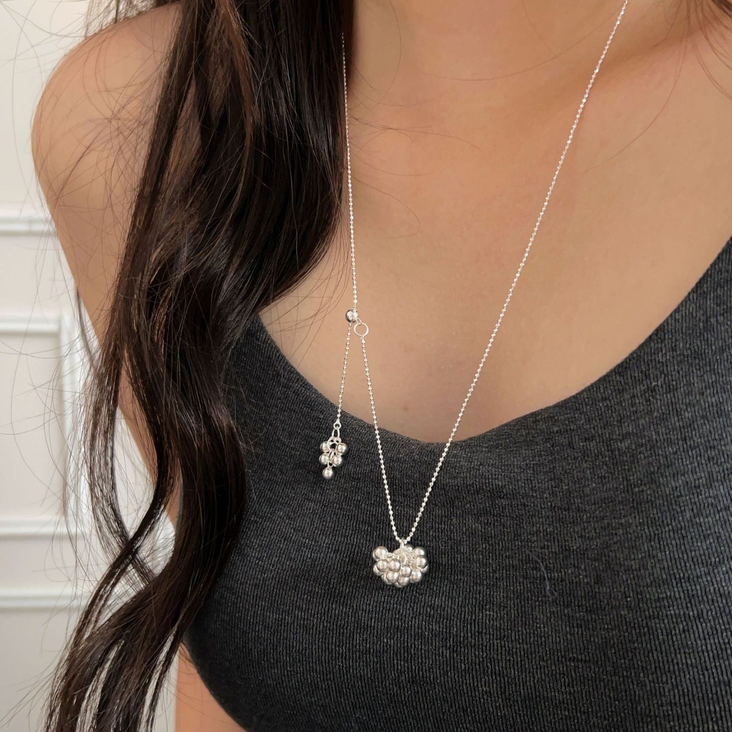 C3廠 韓版重工設計感葡萄串S925純銀項鍊 批發 折扣@洽客服 25/11.W4「hxl367」