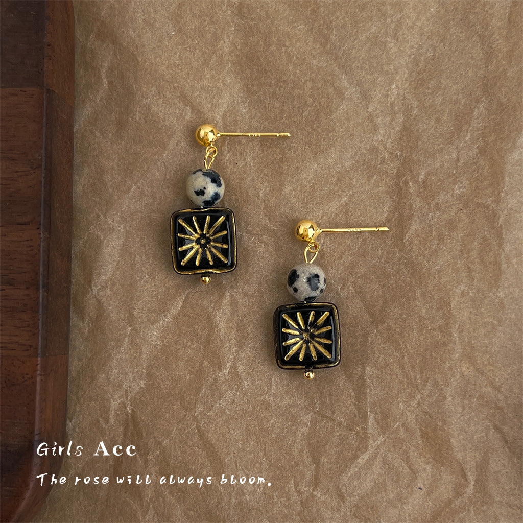 A廠 日韓款 手工捷克琉璃銀針耳環 批發 折扣@洽客服 25.10.W5「6701」