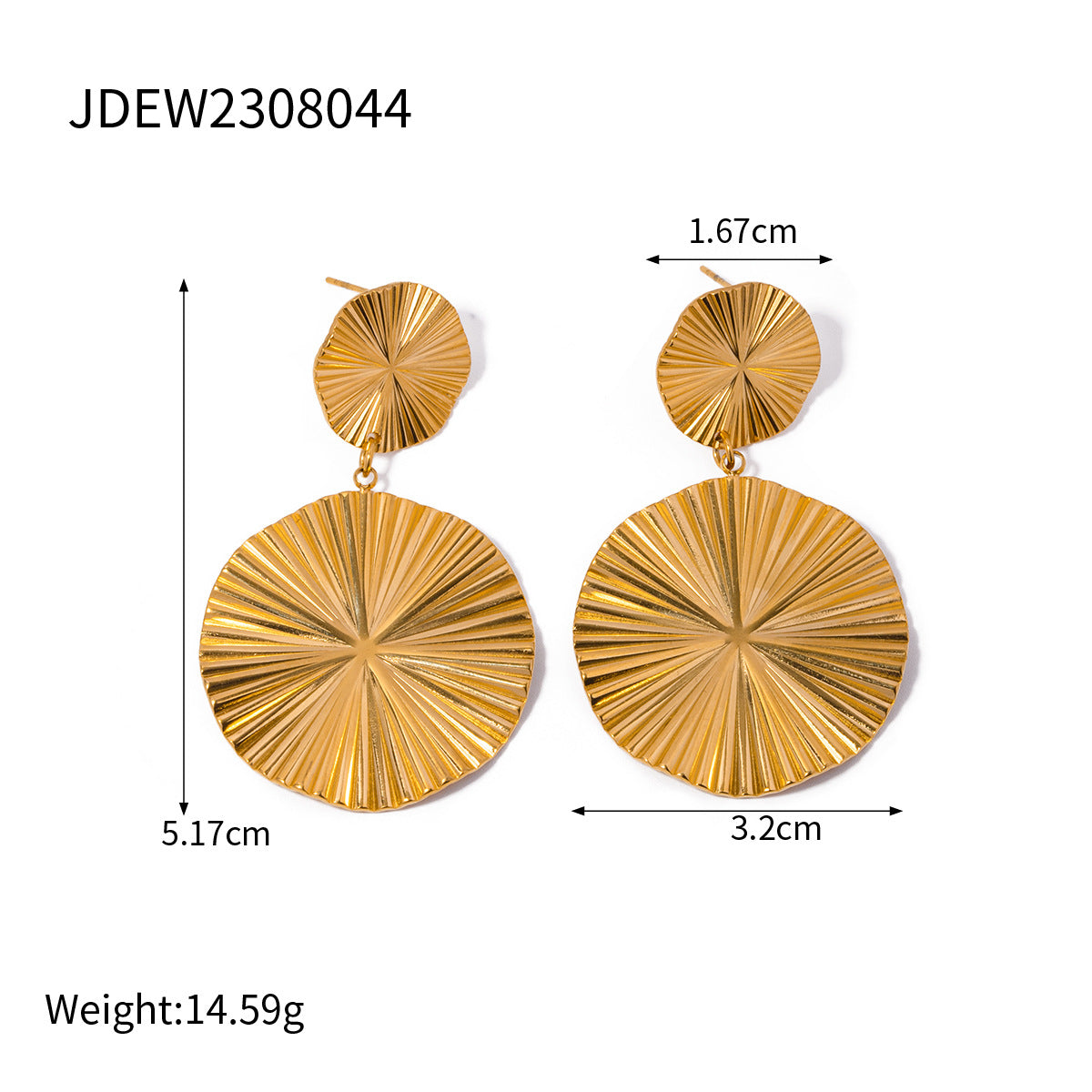 D廠 ORPHÉE 鈦鋼鍍18K金耳環「JDEW2308044」24.02 批發折扣@洽客服