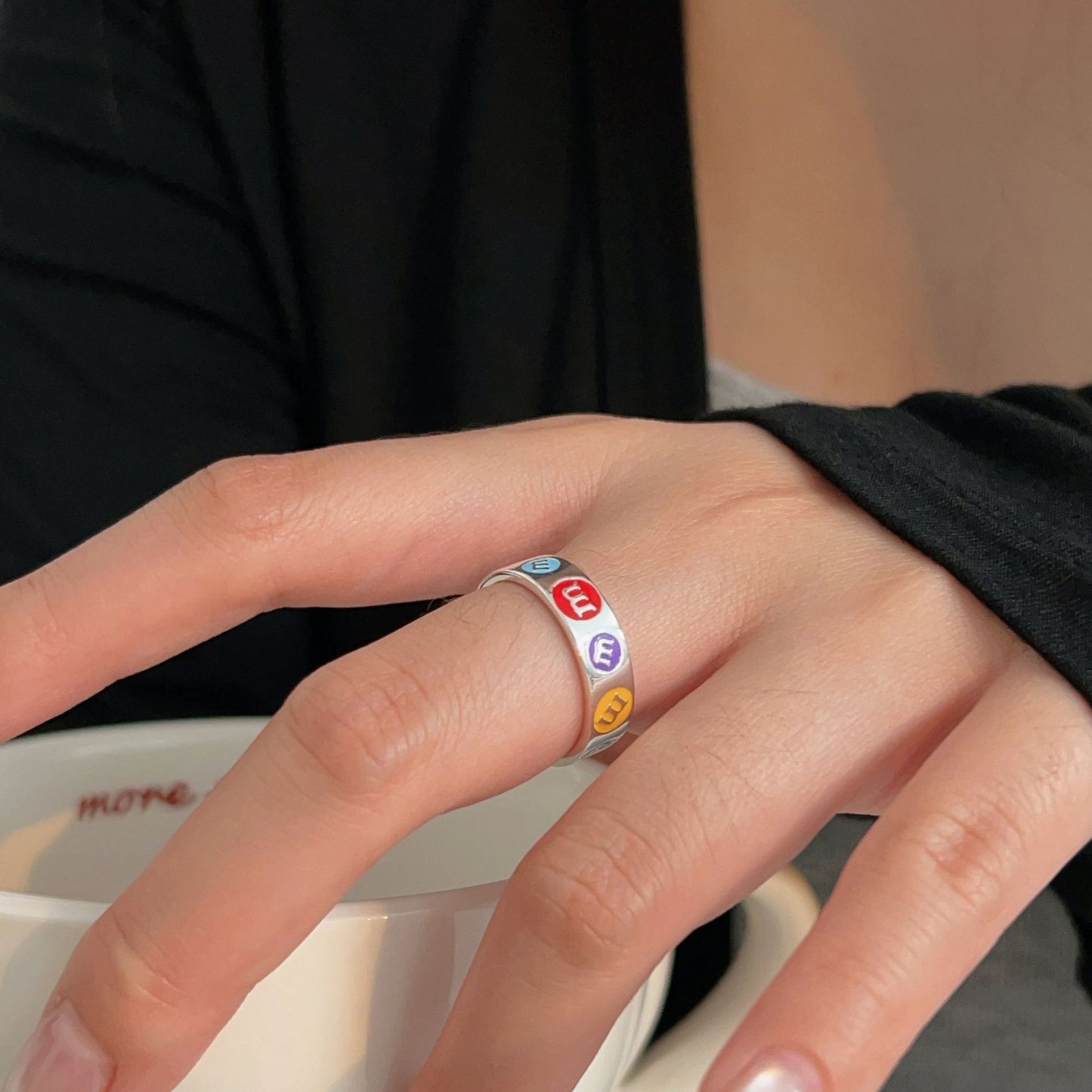 C3廠 韓國韓版彩虹M豆S925純銀戒指 批發 折扣@洽客服 25.11.W1「jz118」