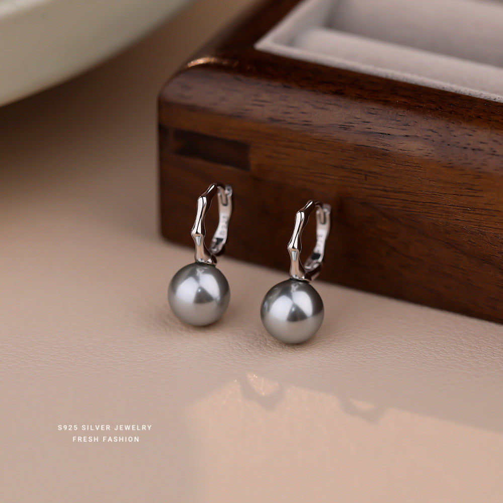 C廠 韓國韓版竹節珍珠S925純銀耳環 批發 折扣@洽客服 25.10.W5「E5661」