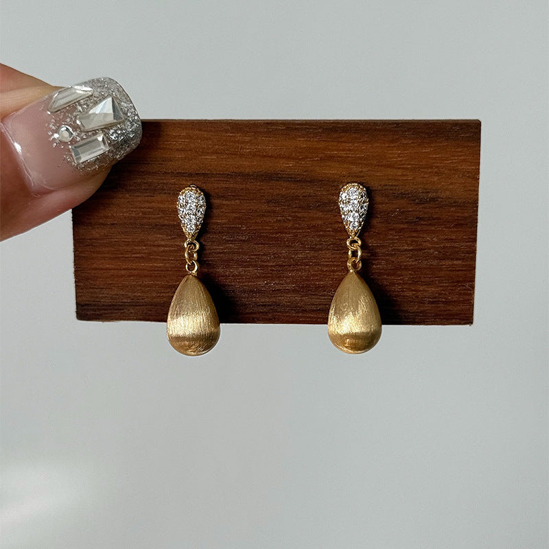 A2廠 韓國韓版鋯石金色質感水滴銀針耳環 批發 折扣@洽客服 25.12.W1「HE29450」