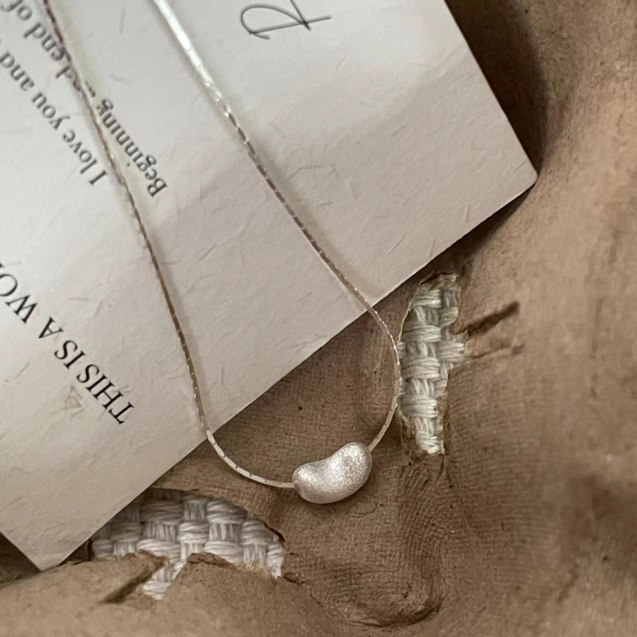 C2廠 韓國韓版拉絲豆豆S925純銀項鍊 批發 折扣@洽客服 25.11.W3「SN3518」