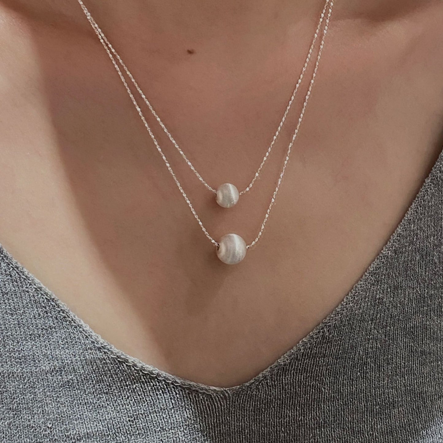 C2廠 韓國韓版磨砂原子S925純銀項鍊 批發 折扣@洽客服 25.11.W3「SN3421」