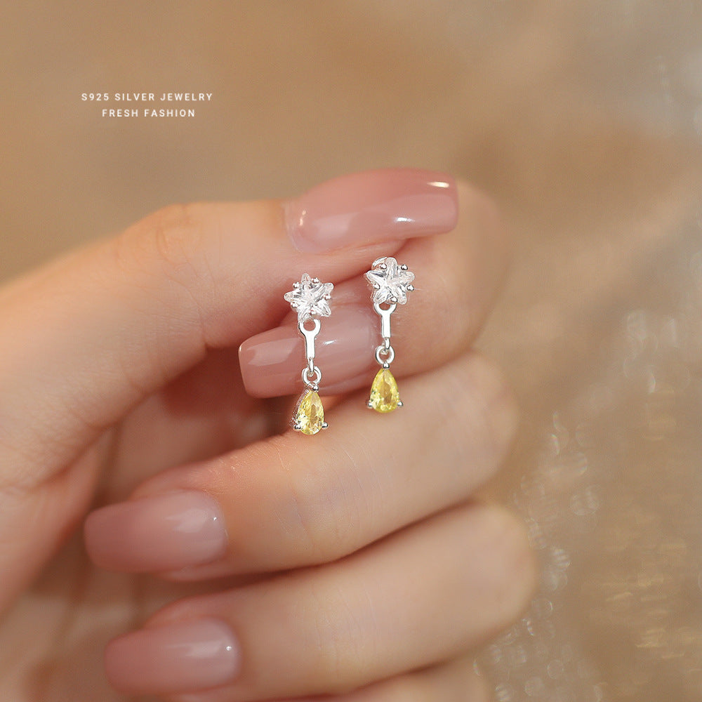 C廠 韓國韓版五角星流蘇水滴S925純銀耳環 批發 折扣@洽客服 24.11.W2「E5756」