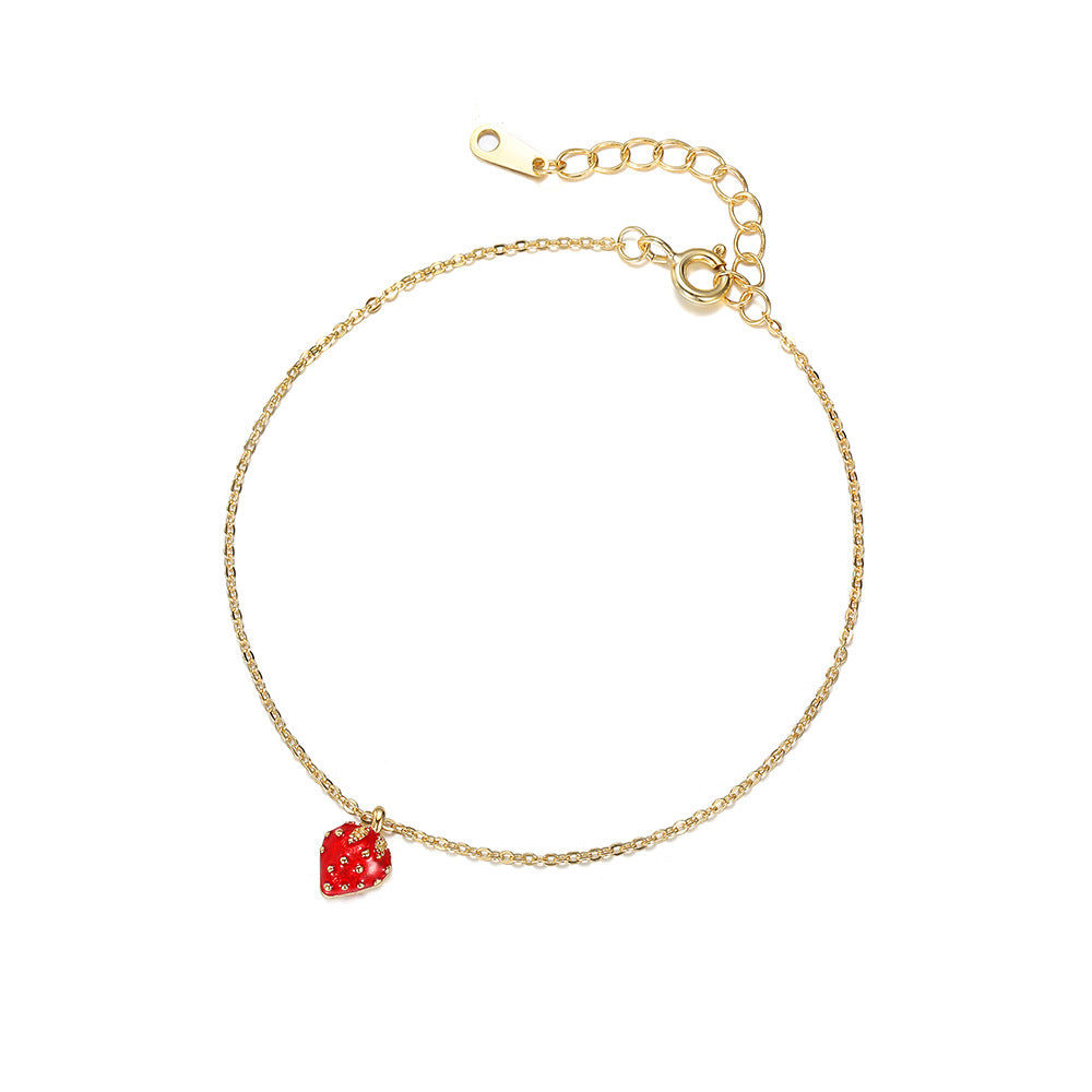 C廠 韓國韓版小清新草莓S999純銀手鍊 批發 折扣@洽客服 25.12.W1「L1215」