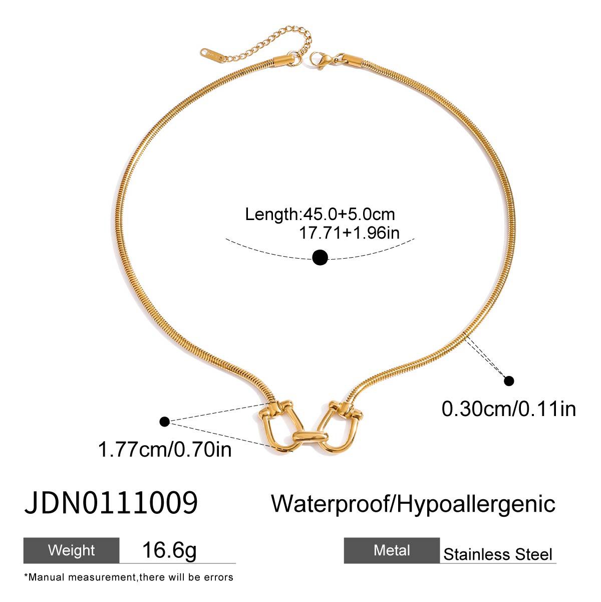 B廠 鈦鋼鍍18K金｜歐美馬蹄吊墜項鍊 批發 折扣@洽客服 26.01.W4「JDN0211147,JDN0111009」