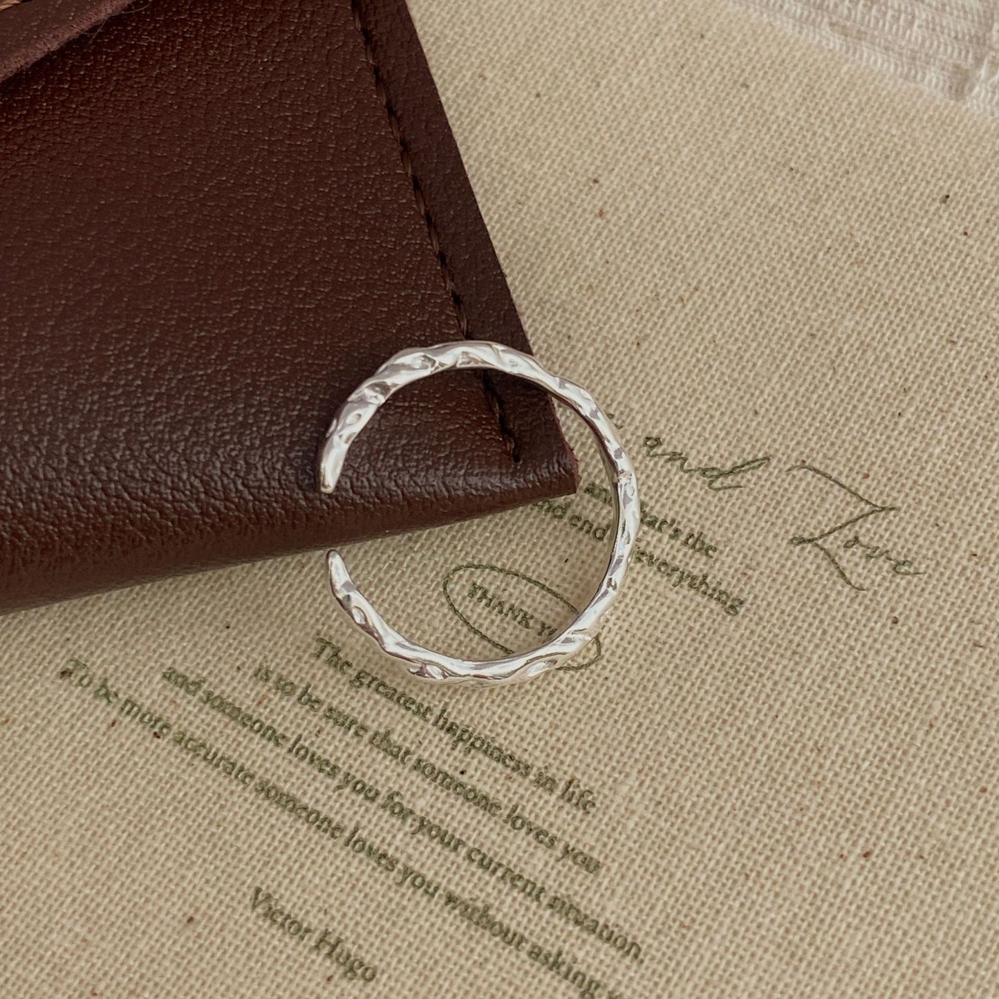 C2廠 韓國韓版肌理感錫紙開口S925純銀戒指 批發 折扣@洽客服 26.01.W1「SR1447」