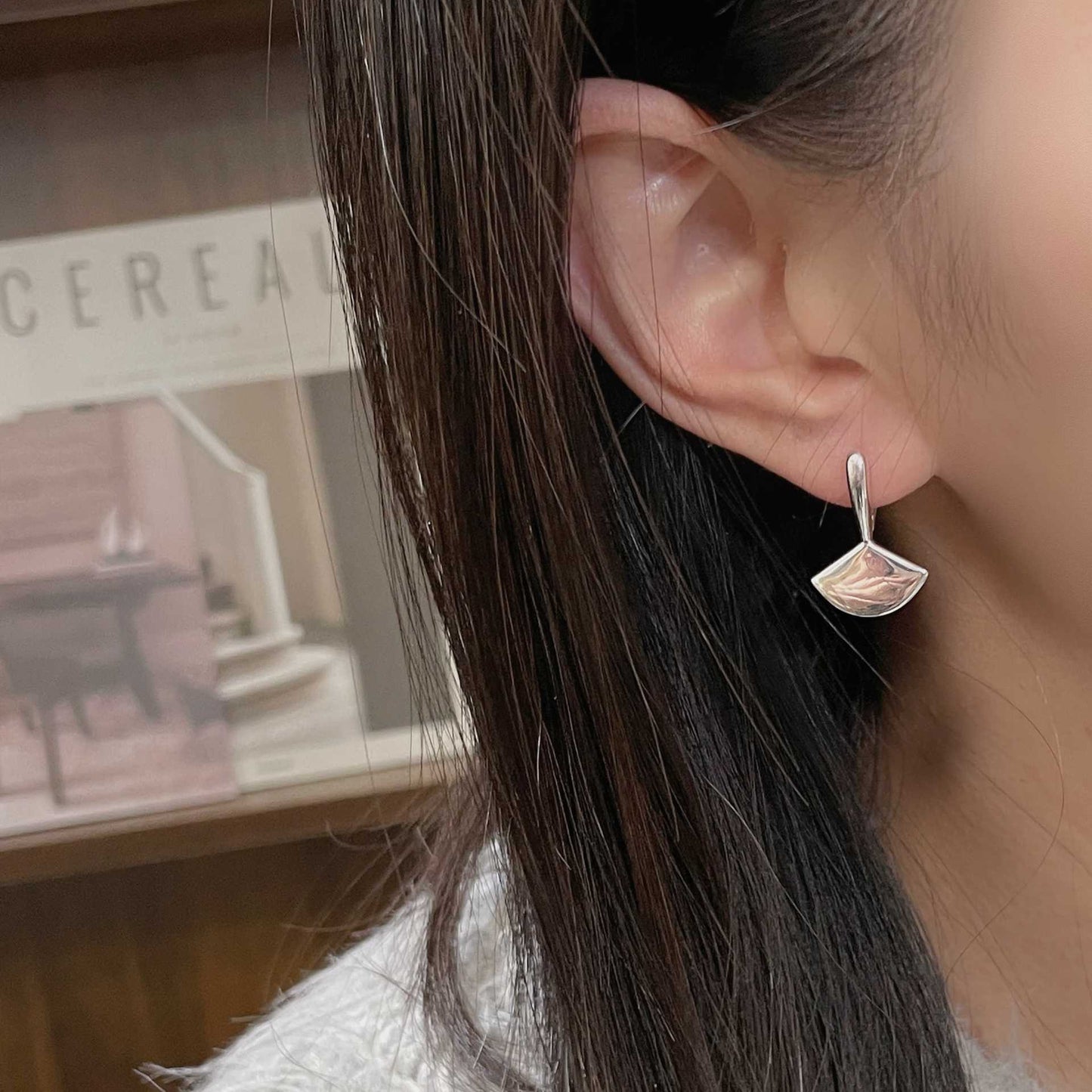C2廠 S925純銀 ｜ 韓國韓版幾何扇子耳環 批發 折扣@洽客服 26.01.W2 「XSE2214」