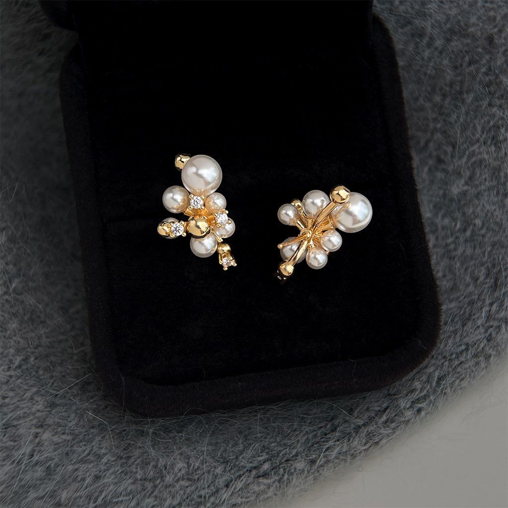 A廠 日韓款鋯石珍珠煙火銀針耳環 批發 折扣@洽客服 25.11.W4「6553」