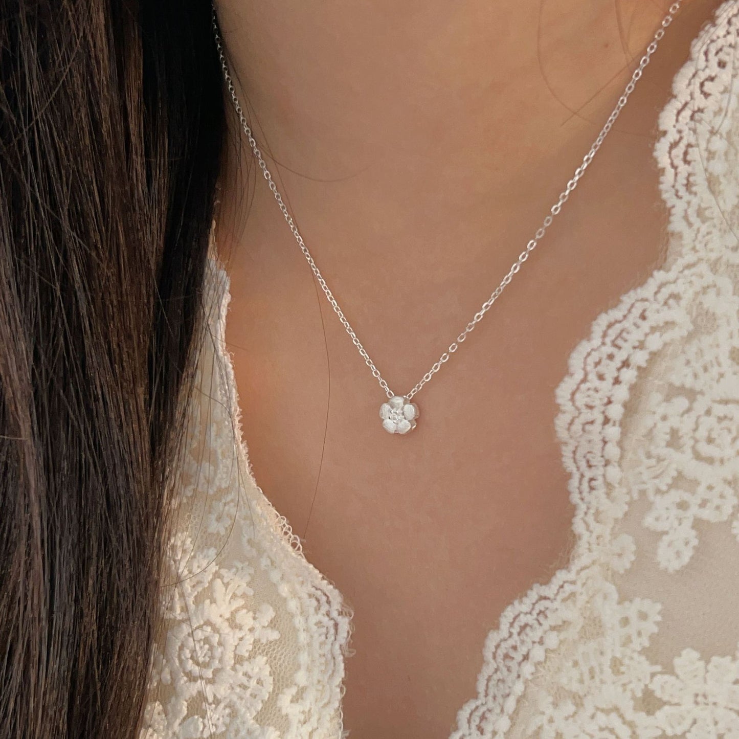 C3廠 韓國韓版S925純銀｜優雅小花項鍊 批發 折扣@洽客服 26.02.W3「xl144」