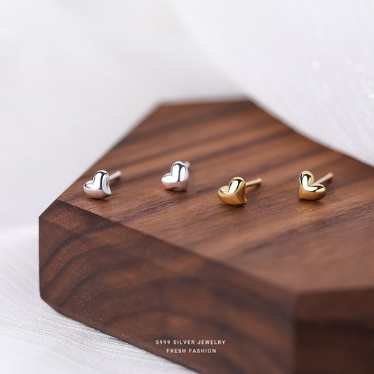 C廠  S999足銀｜ 愛心桃心耳環 批發 折扣@洽客服 26.01.W2「CE138」