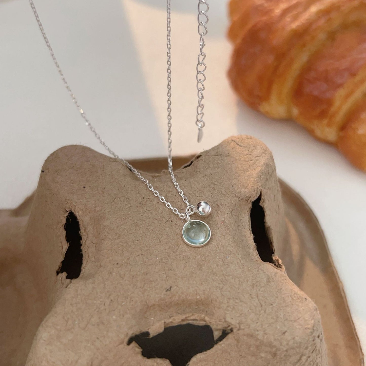 C3廠 韓國韓版S925純銀｜幾何貓眼石項鍊 批發 折扣@洽客服 26.02.W3「HXL319」