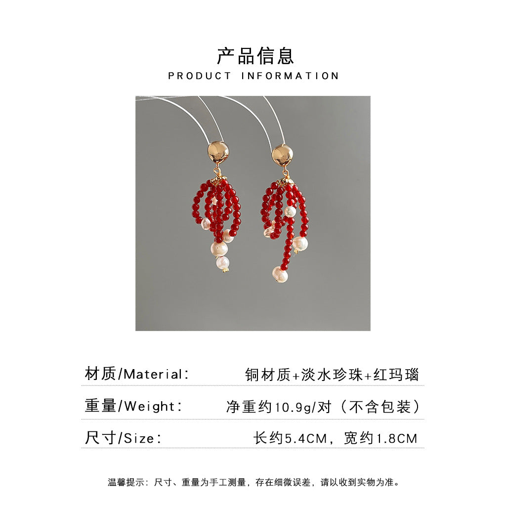 A廠 日韓款淡水珍珠蝴蝶結手作耳環批發 折扣@洽客服 26.10.W2「8123」