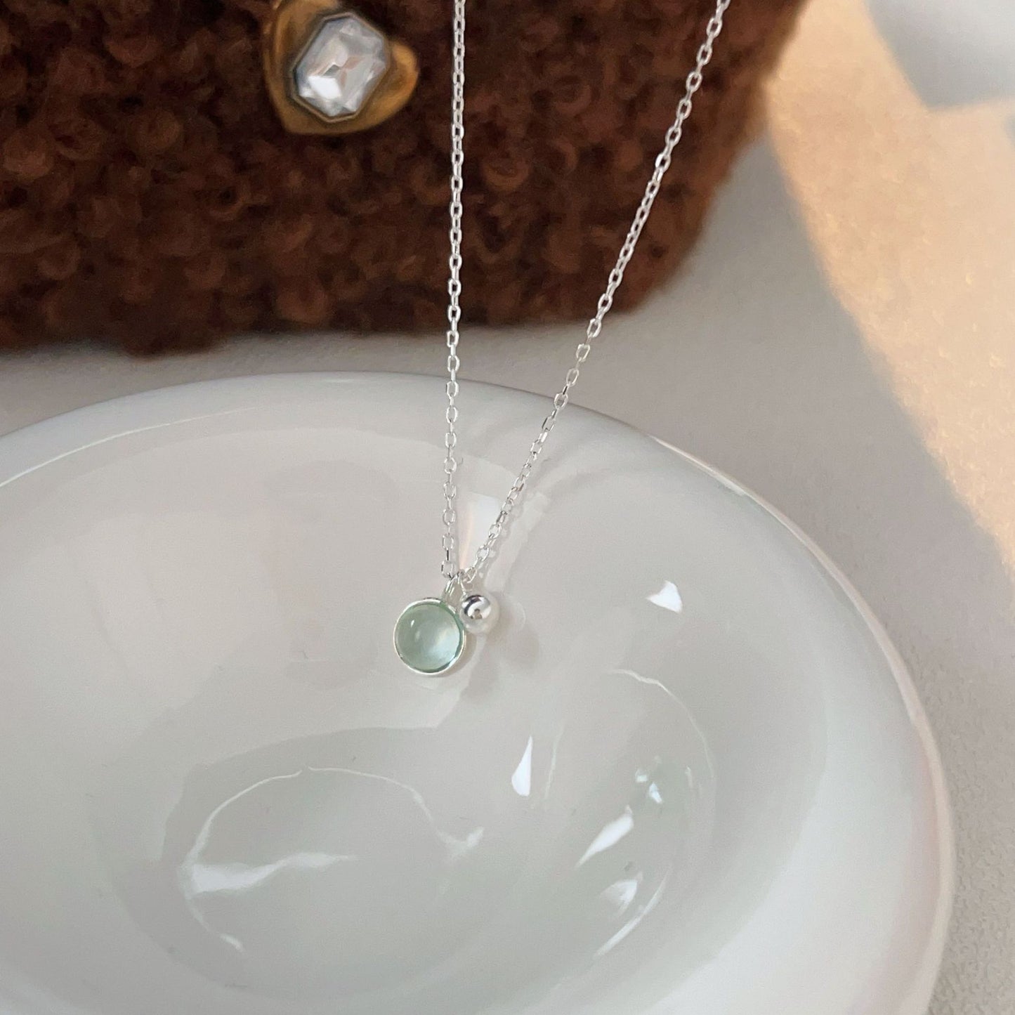 C3廠 韓國韓版S925純銀｜幾何貓眼石項鍊 批發 折扣@洽客服 26.02.W3「HXL319」