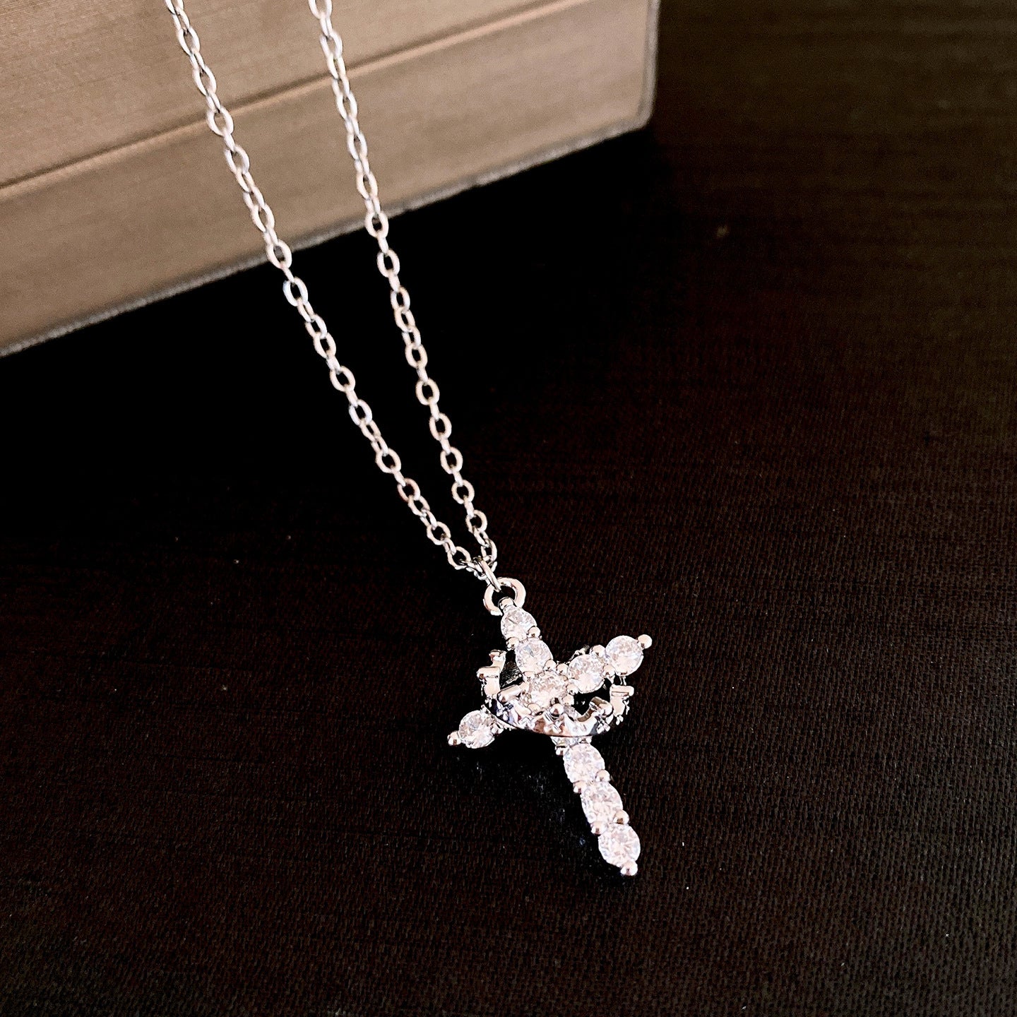 A2廠 韓國韓版鋯石十字架吊墜項鍊 批發 折扣@洽客服 25.10.W5「TN136」