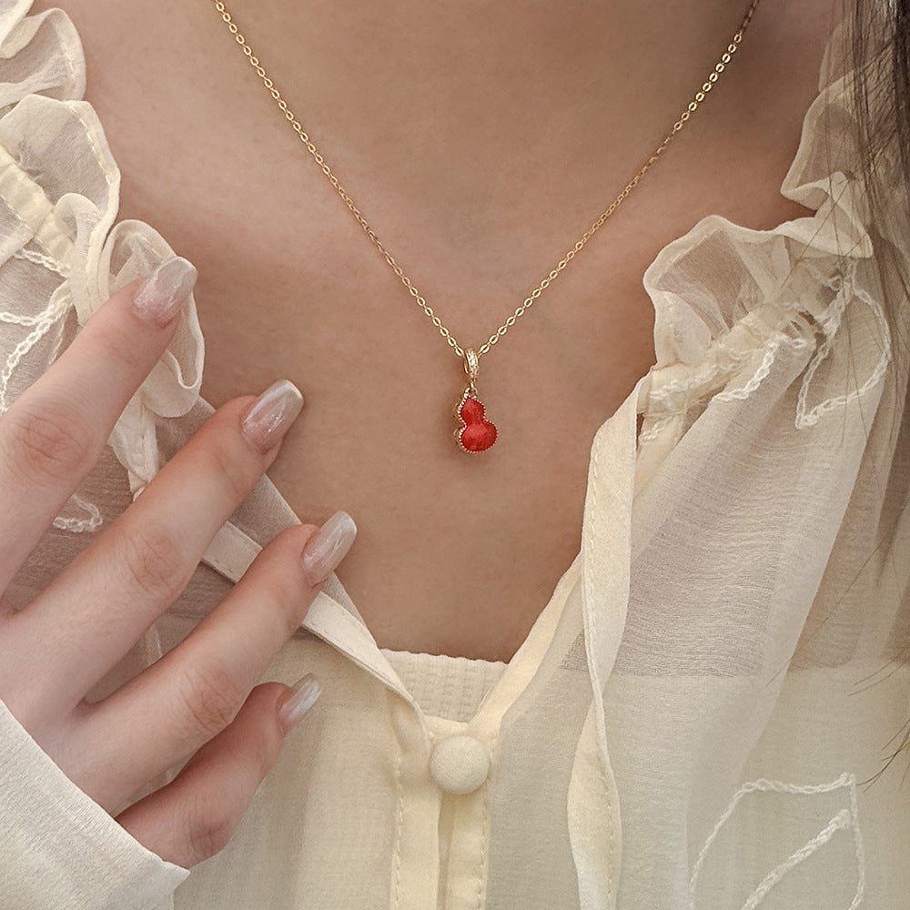 C廠 925純銀｜韓國韓版雙面葫蘆貝母項鍊 26.02.W1「A4914」