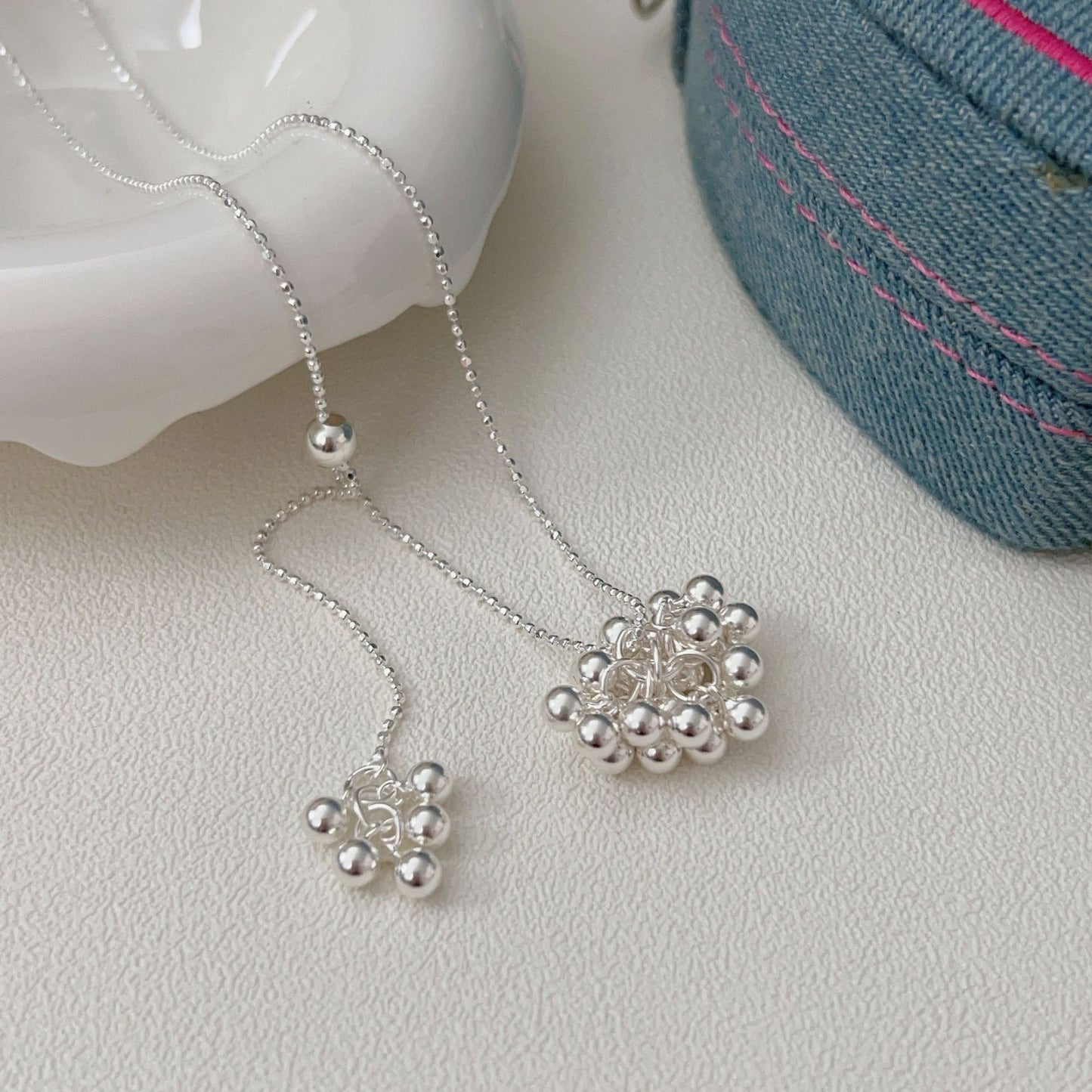 C3廠 韓版重工設計感葡萄串S925純銀項鍊 批發 折扣@洽客服 25/11.W4「hxl367」