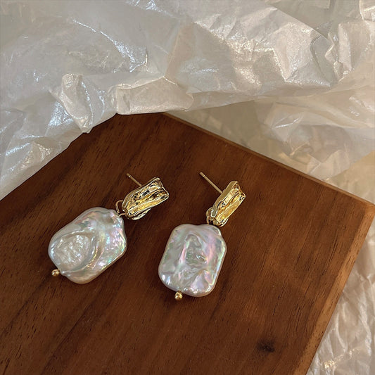 A廠 日韓款復古巴洛克淡水珍珠耳環 批發 折扣@洽客服 26.01.W1「1318」