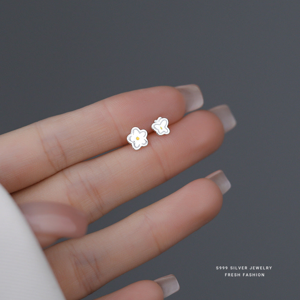 C廠 韓國韓版不規則小花S999純銀耳環 批發 折扣@洽客服 24.11.W2「E5772」