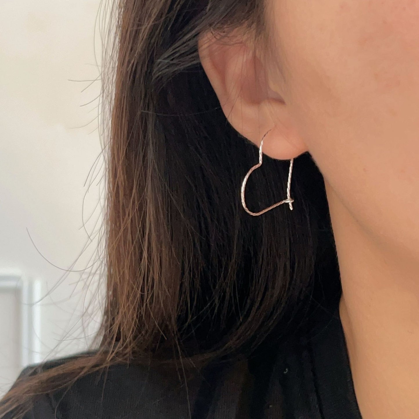 C3廠 韓國韓版線條愛心S925純銀耳環 批發 折扣@洽客服 25.11.W1「ES039-1」