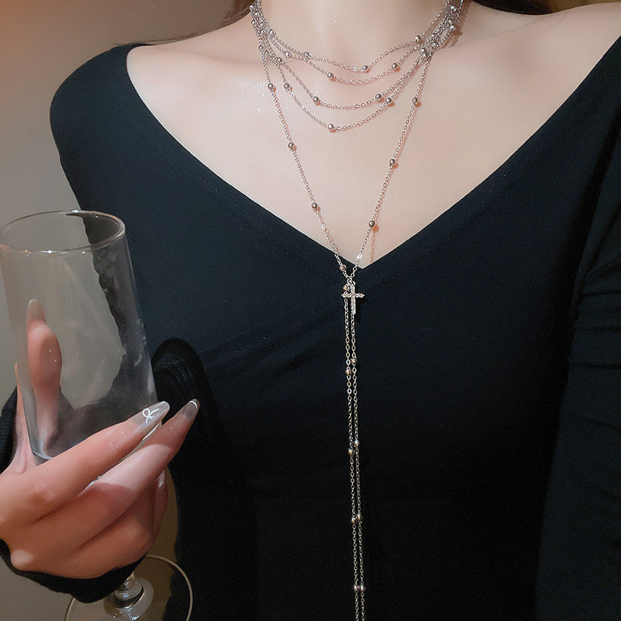 A2廠 韓國韓版多層鏈十字架項鍊 批發 折扣@洽客服 25.10.W5「HN10141」