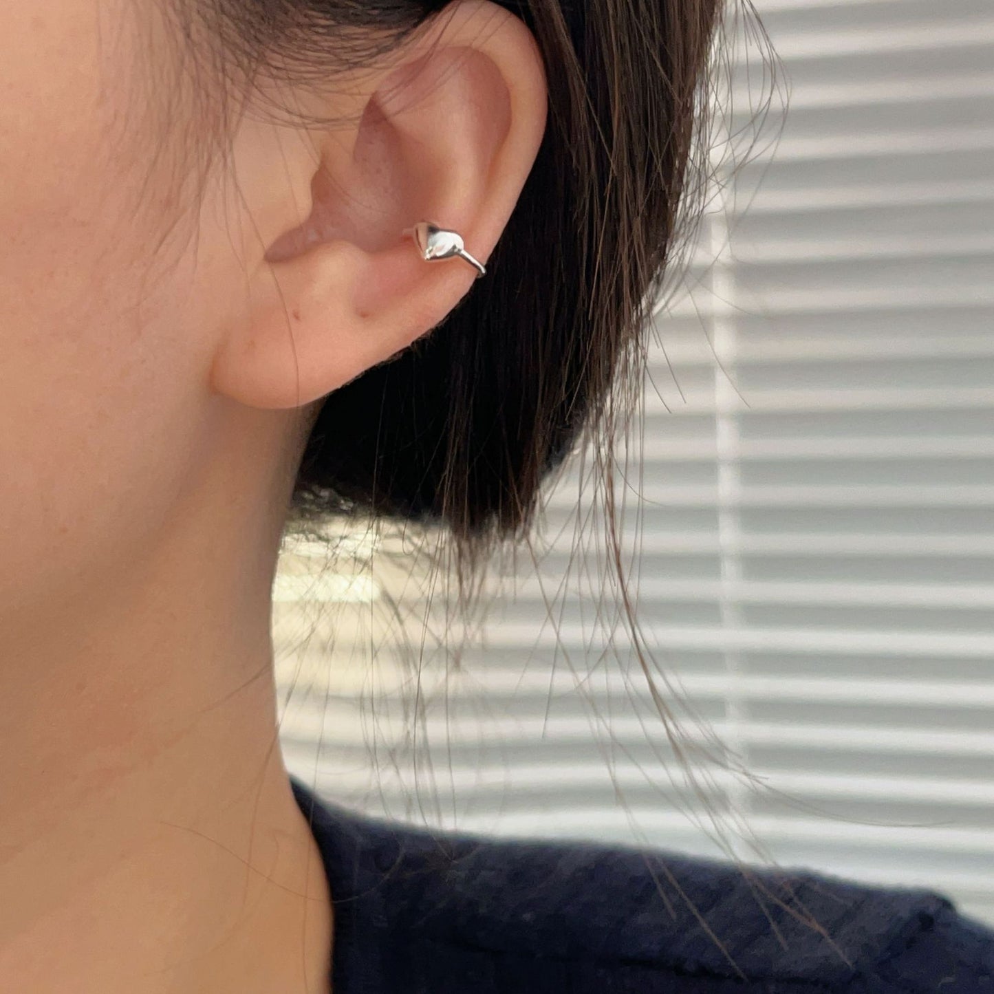 C3廠 韓國韓版S925純銀｜極簡愛心耳骨夾 批發 折扣@洽客服 26.02.W3「es199」