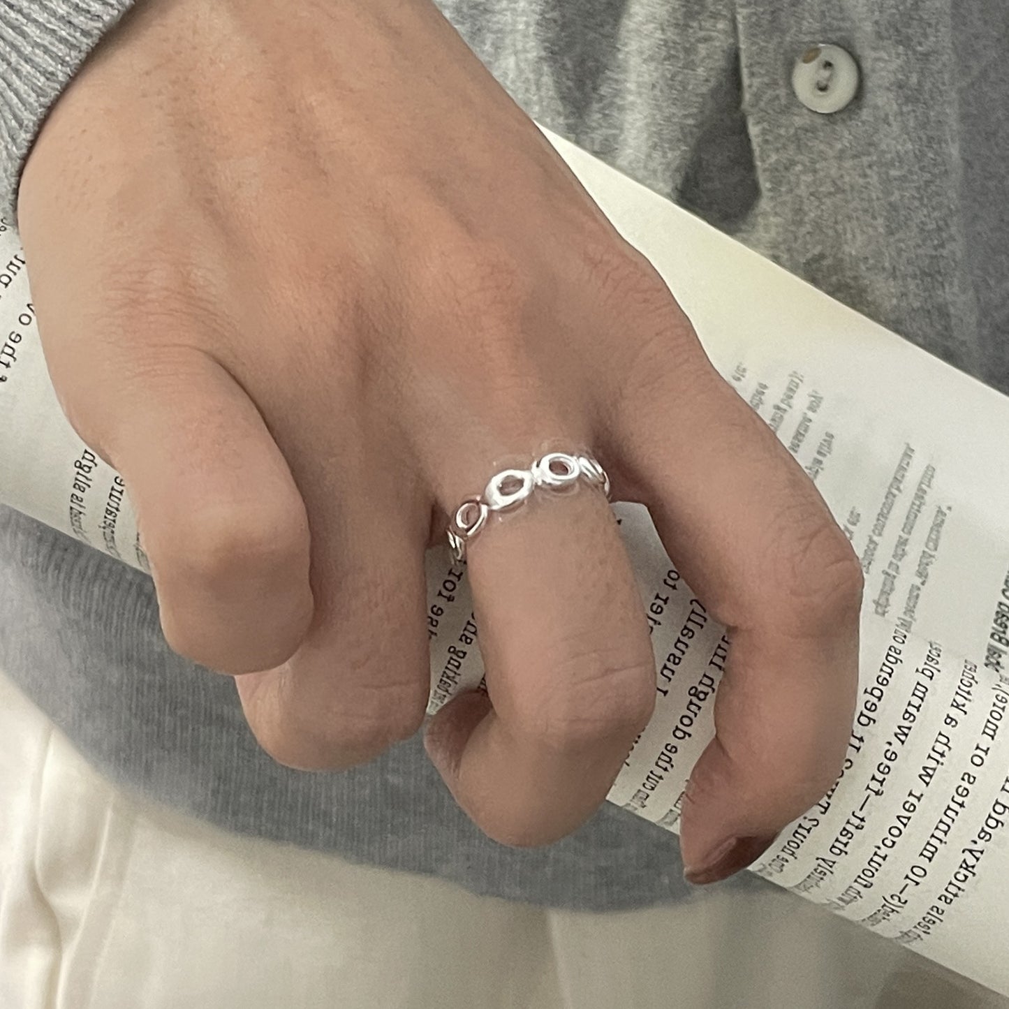 C2廠 韓國韓版不規則圓圈S925純銀戒指 批發 折扣@洽客服 26.01.W1「XSR1158」