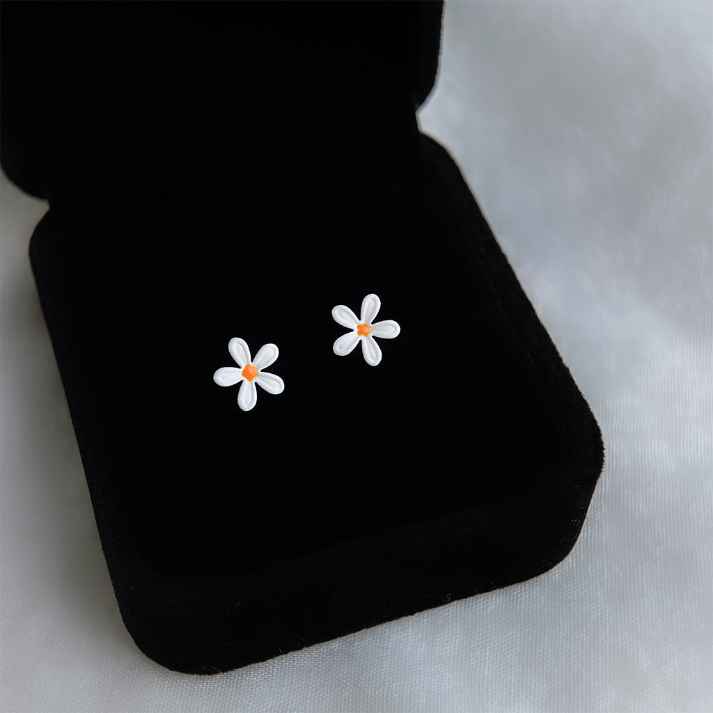 A廠 日韓迷你小雛菊銀針耳環 批發 折扣@洽客服 25.12.W3「2270」