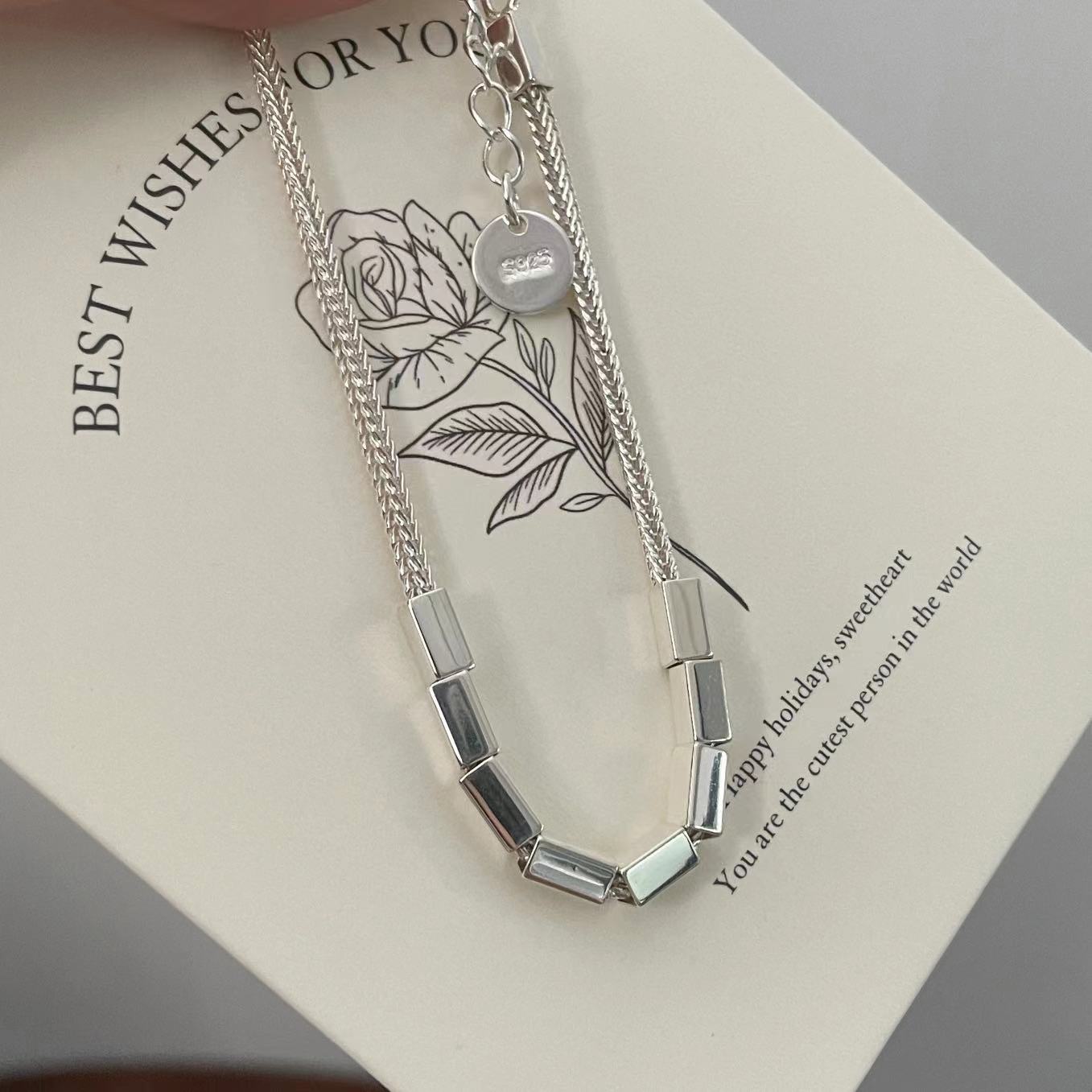 C2廠 韓國韓版質感方形S925純銀手鍊 批發 折扣@洽客服 25.11.W1「SB4230」