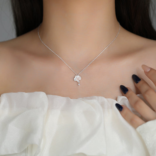 C廠 韓國韓版粉水晶花朵S999純銀項鍊 批發 折扣@洽客服 25.11.W1「A4540」