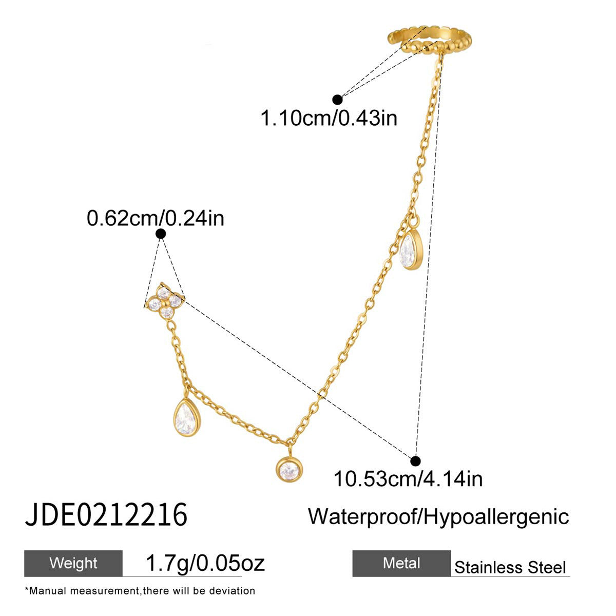 B廠 歐美款蝴蝶鈦鋼鍍18K金耳環批發 折扣@洽客服 26.07.W5「JDE0211117,JDE0212216,JDE0201326,JDE0201316」
