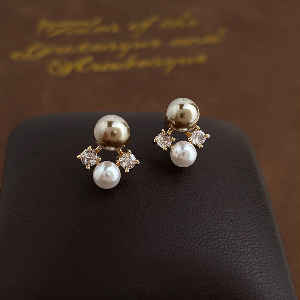 A廠 日韓款咖色珍珠耳環 批發 折扣@洽客服 26.01.W1「6941」