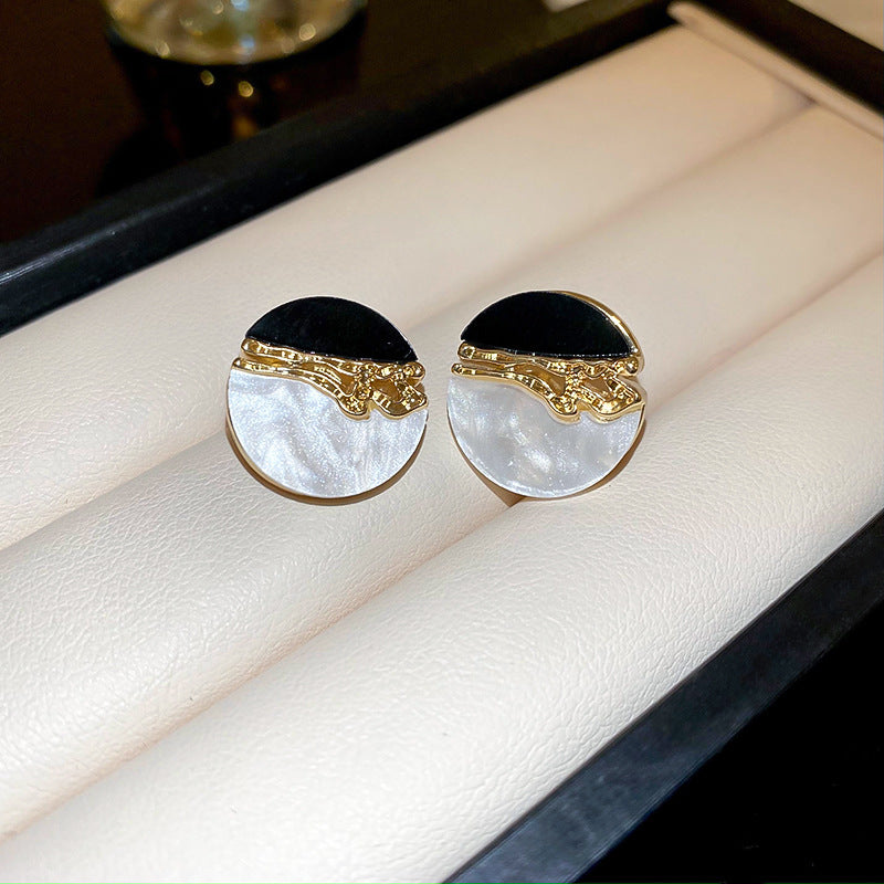 A2廠 韓國韓版我的日與夜樹脂銀針耳環 批發 折扣@洽客服 25.11.W3「HE22224」