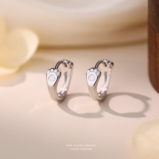 C廠  S999足銀｜韓國韓版貓爪耳環 批發 折扣@洽客服 26.02.W3「E6299」