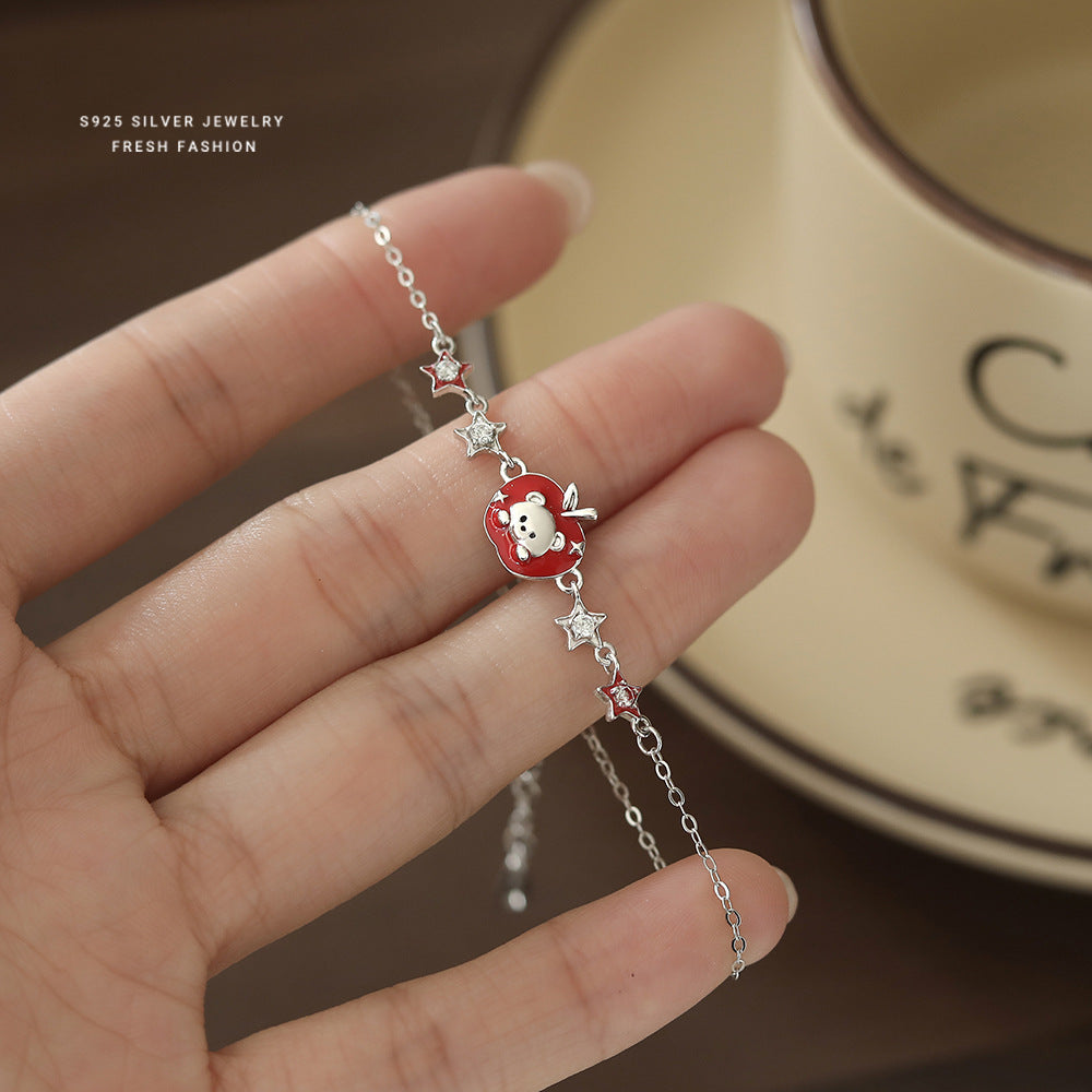 C廠 S925純銀｜韓國韓版紅蘋果手鍊 26.02.W1「YL0149」