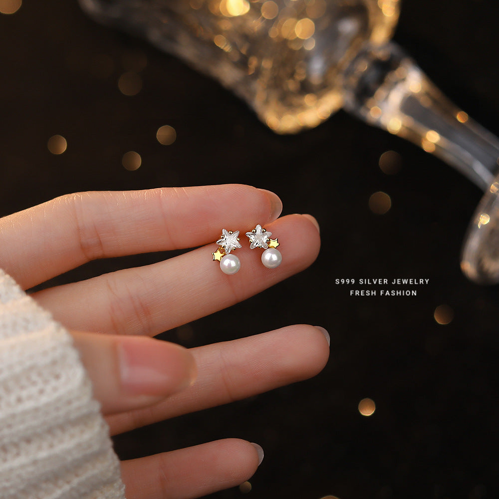C廠 韓國韓版圓珠星星S999純銀耳環 批發 折扣@洽客服 25.10.W3「E3372」